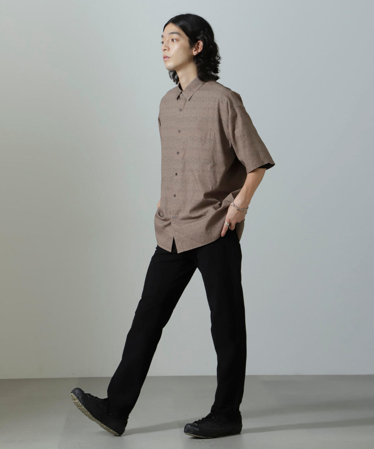 オリジナル小花柄シャツ 半袖