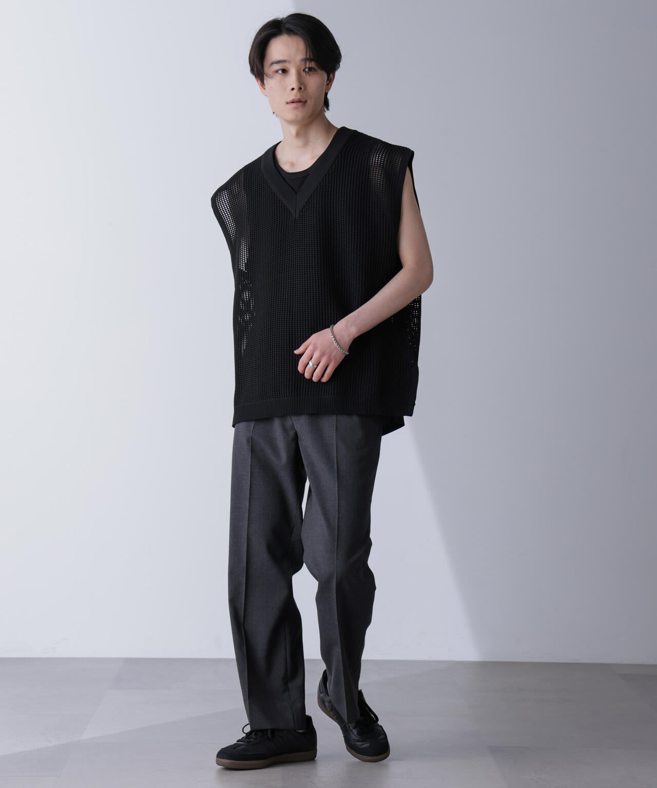 ルーズシルエット ニットベスト