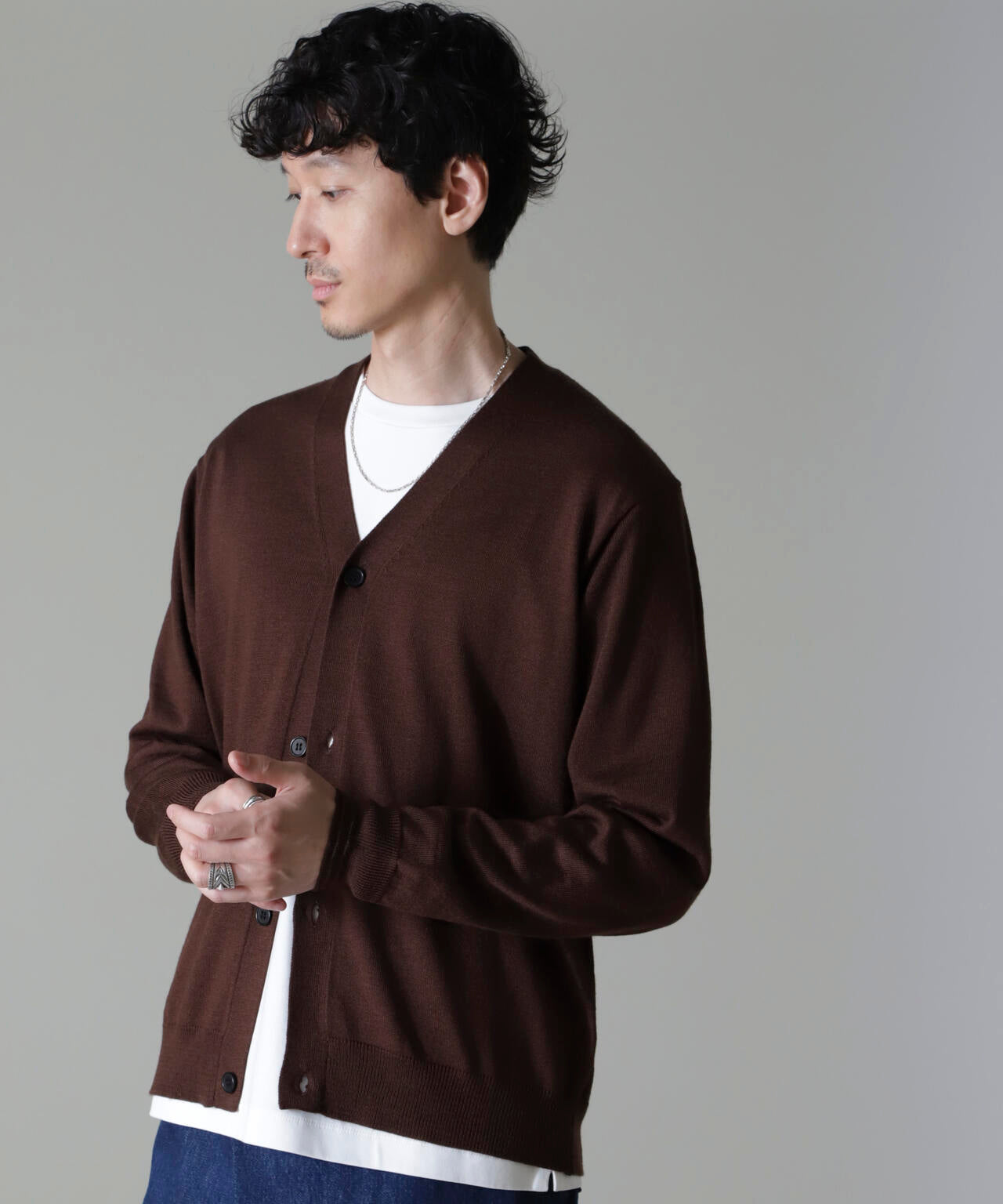 タスマニアミックスベーシックカーディガン