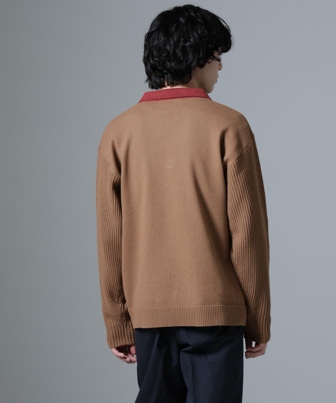 WEB限定/バイカラースキッパーニット