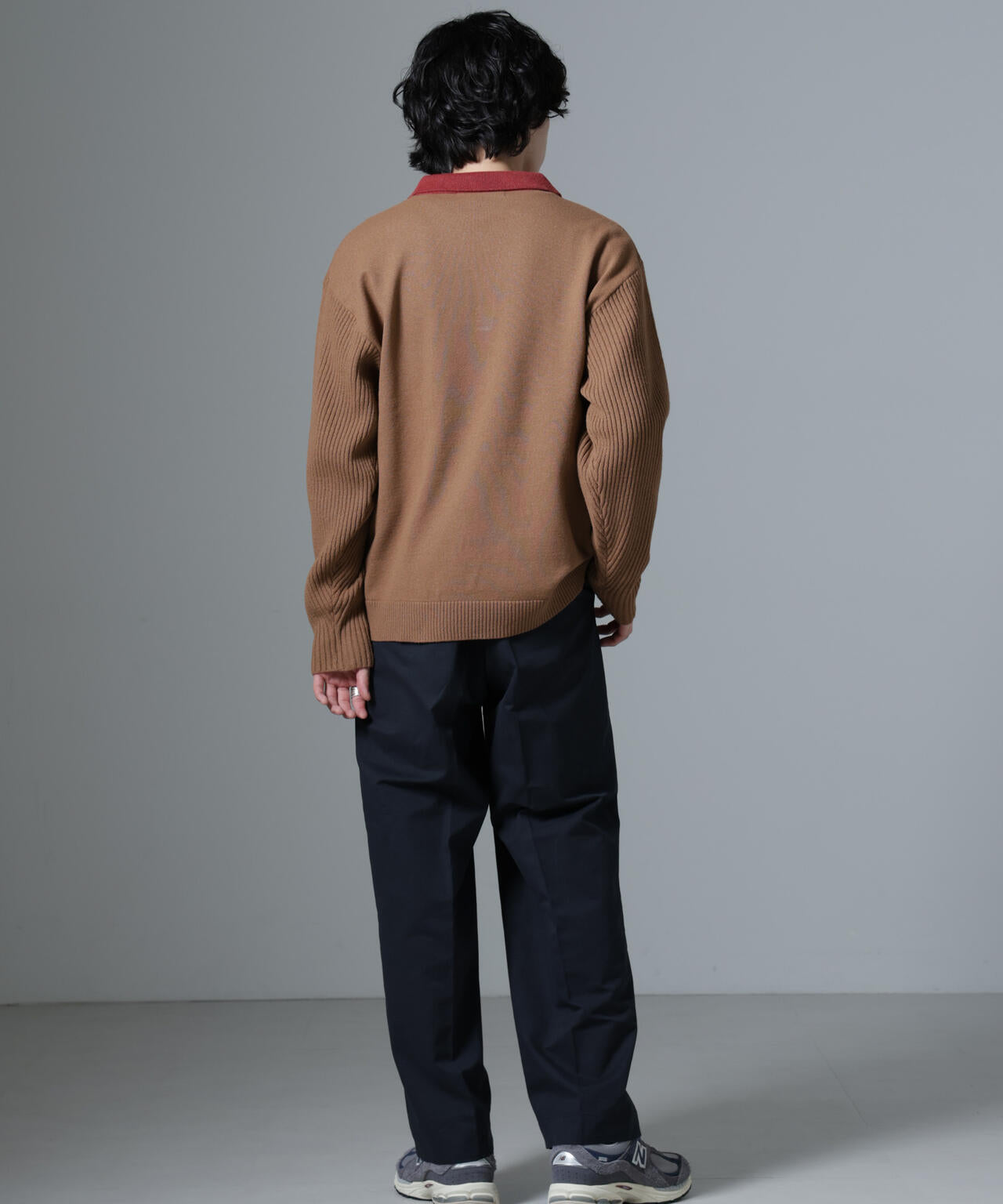 WEB限定/バイカラースキッパーニット