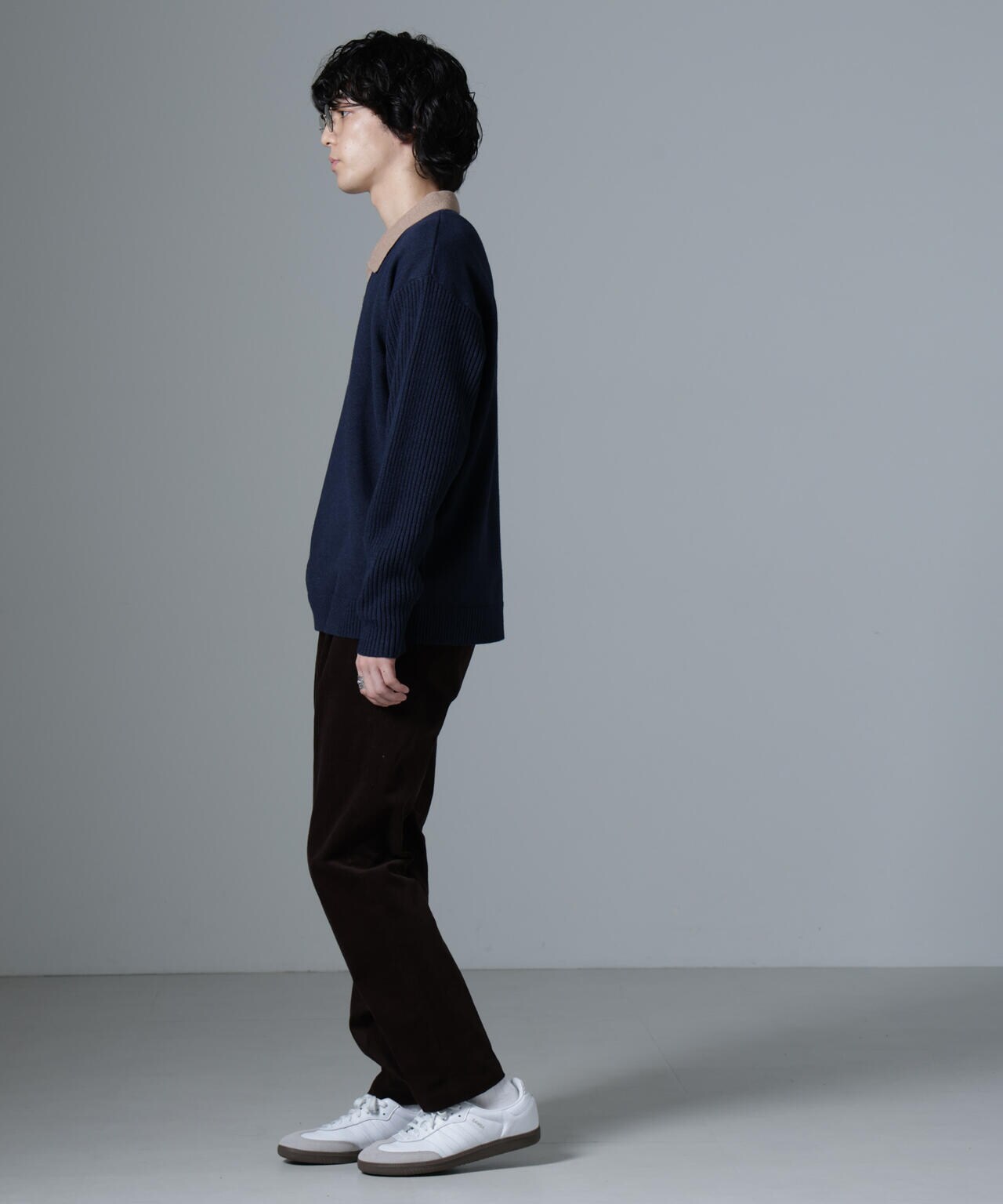 WEB限定/バイカラースキッパーニット