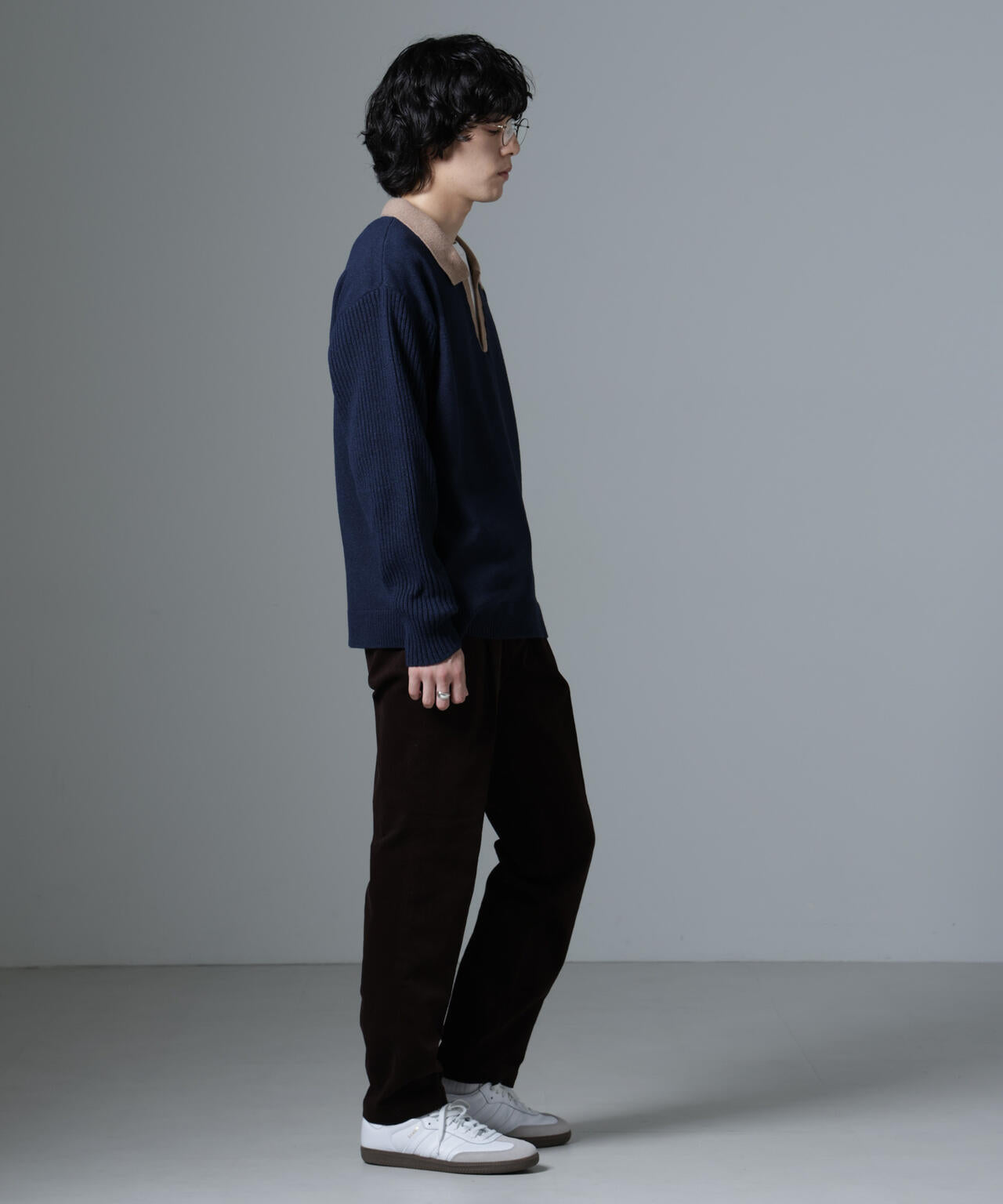 WEB限定/バイカラースキッパーニット