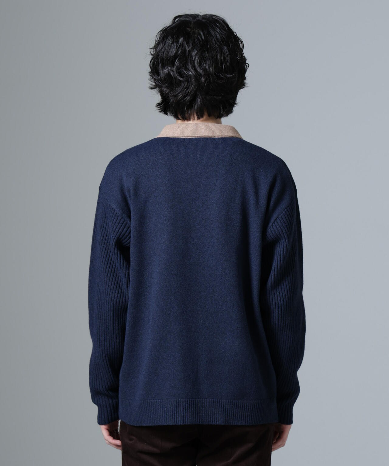 WEB限定/バイカラースキッパーニット