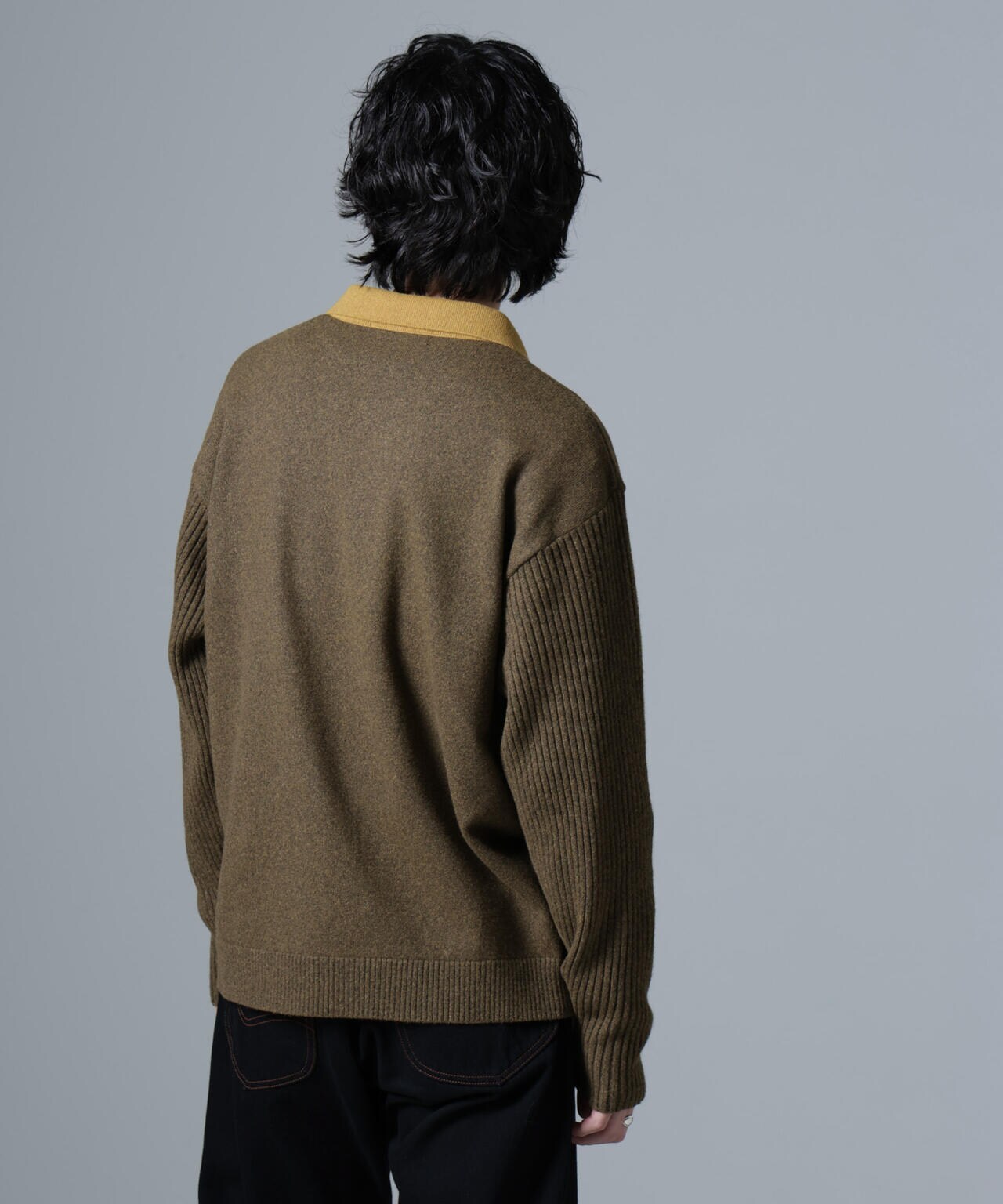 WEB限定/バイカラースキッパーニット