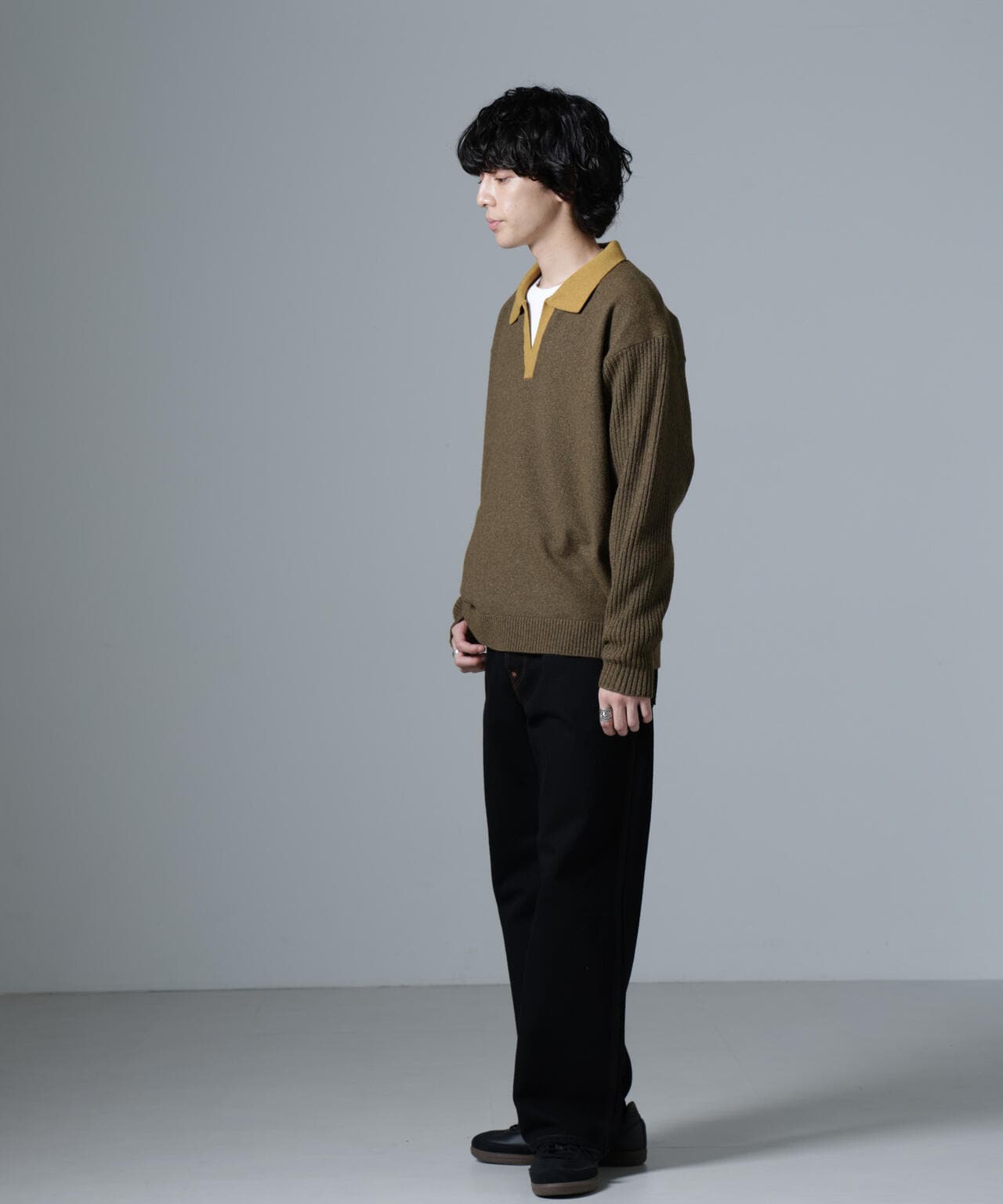 WEB限定/バイカラースキッパーニット