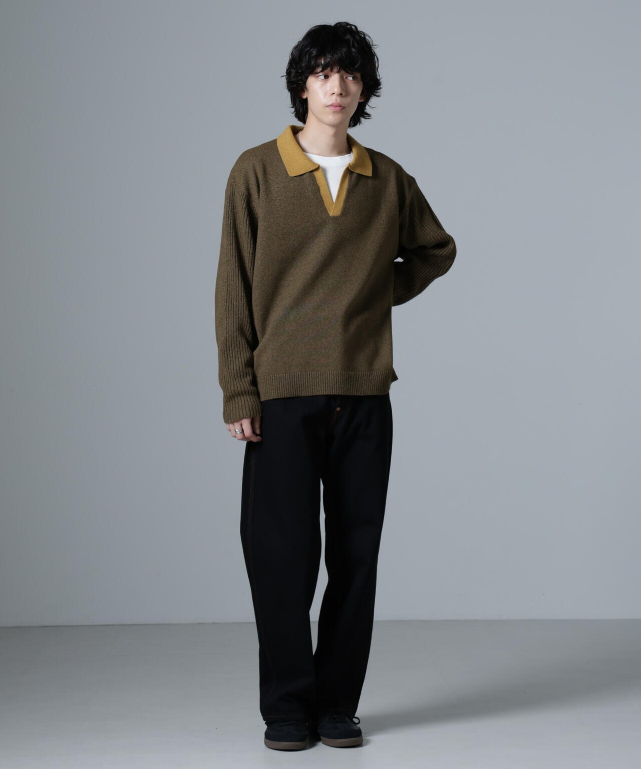 WEB限定/バイカラースキッパーニット