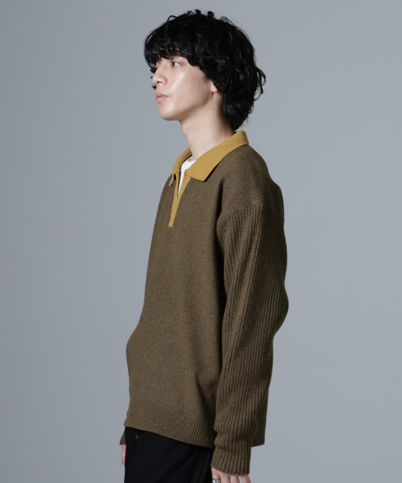 WEB限定/バイカラースキッパーニット