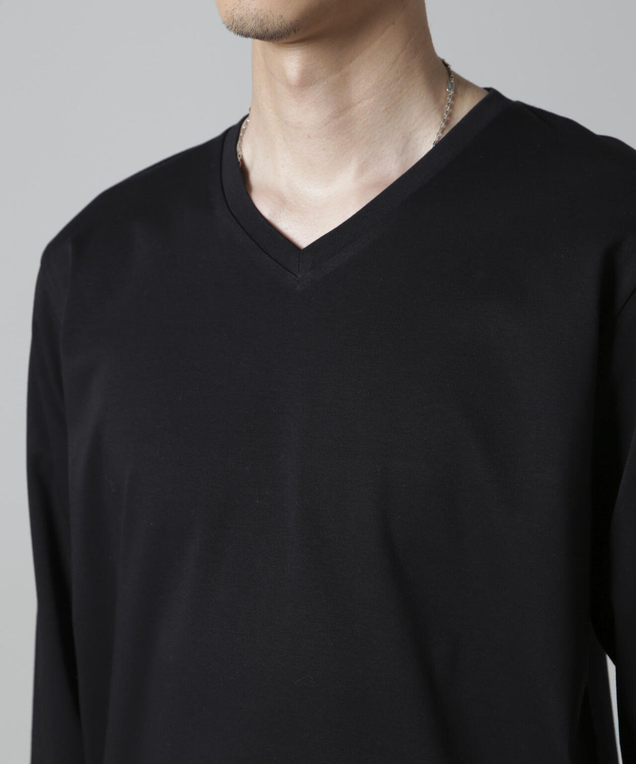 アンチスメルVネックTシャツ 長袖