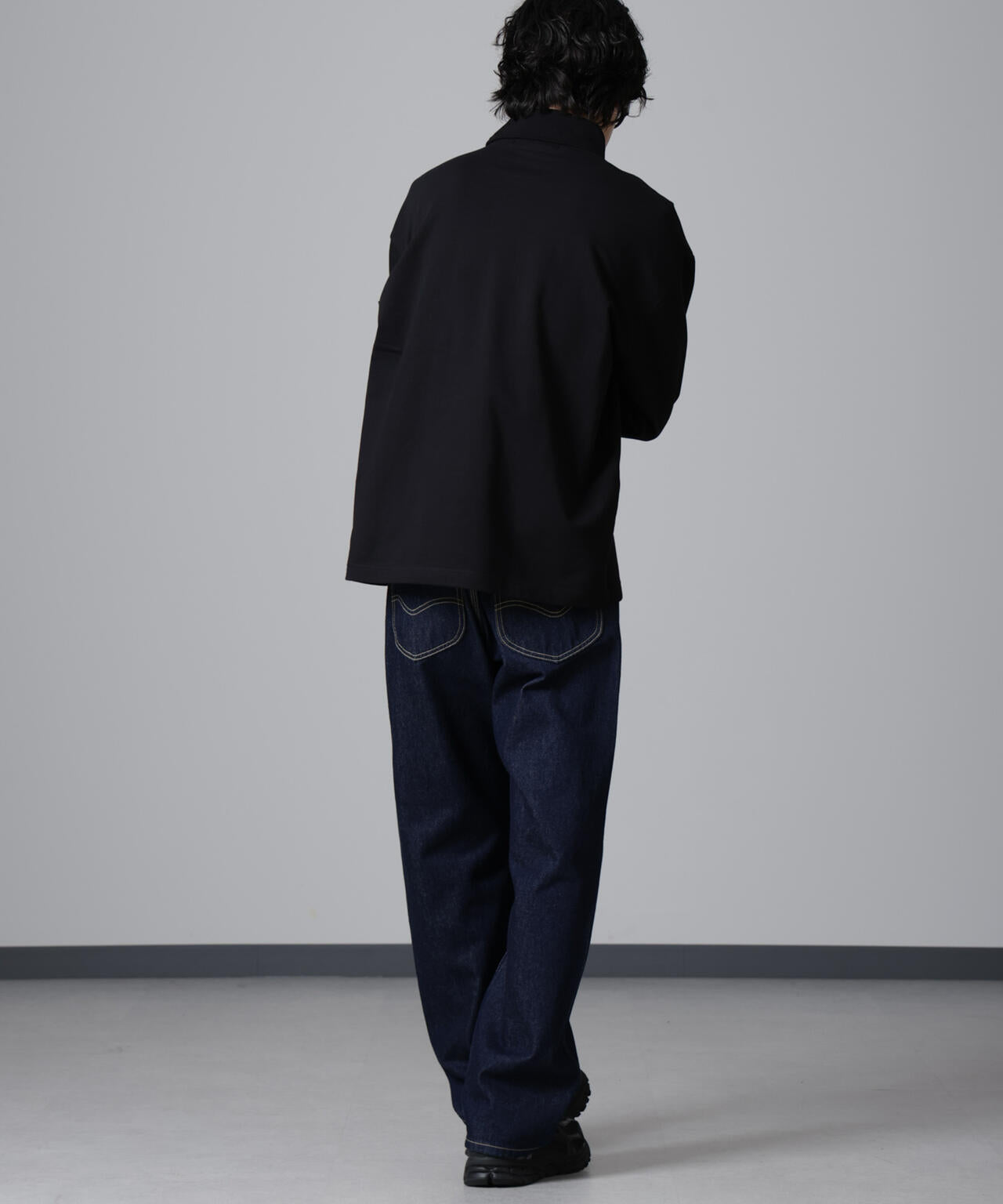 タートルカットミニ裏毛Tシャツ 長袖