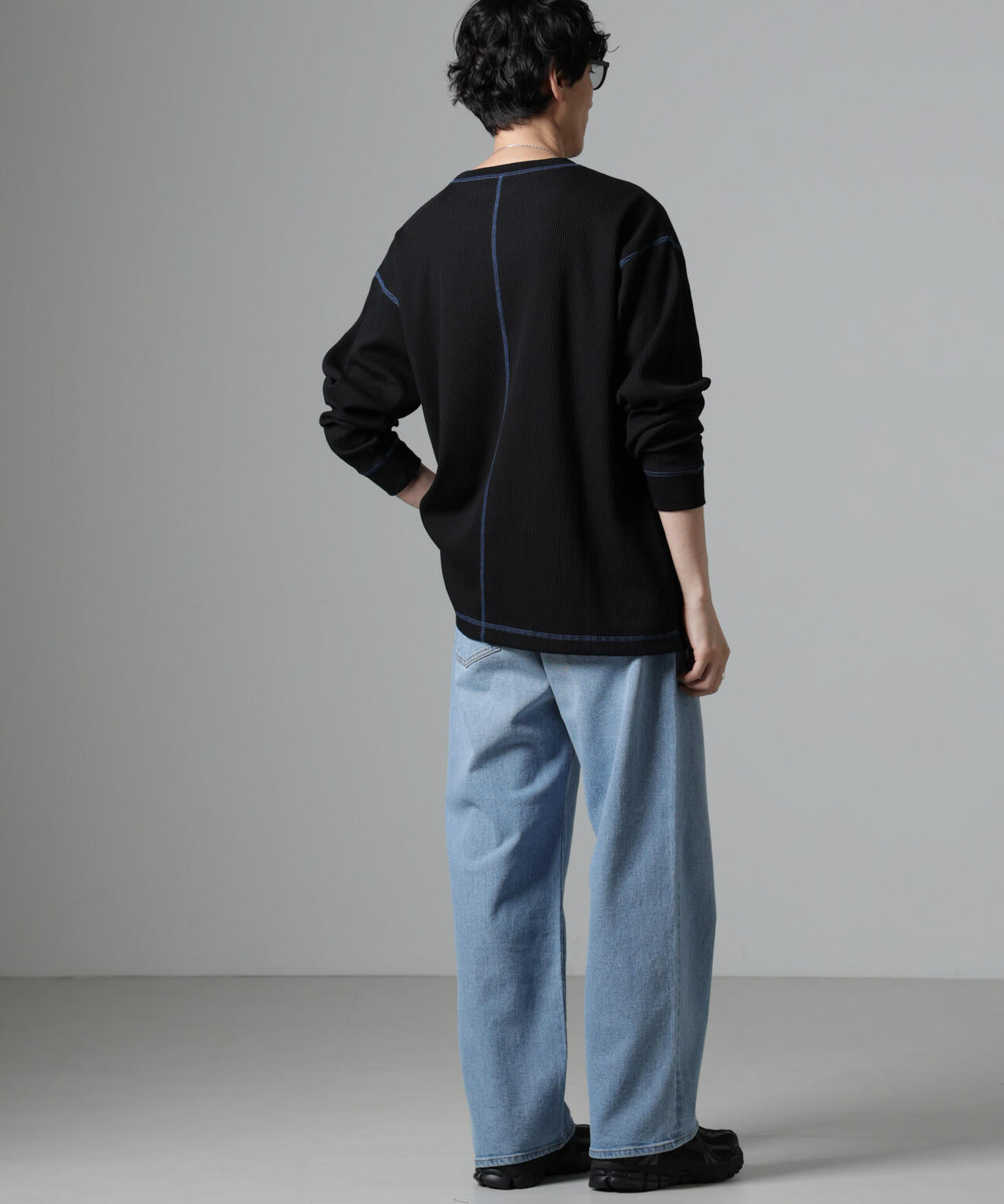 ステッチワッフルTシャツ 長袖