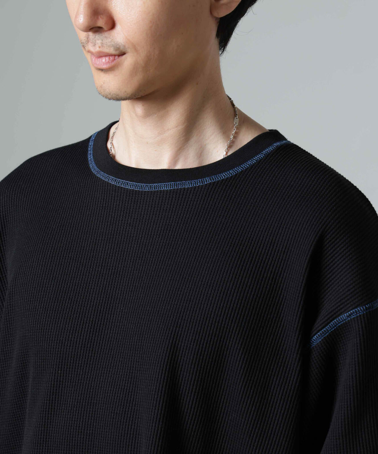 ステッチワッフルTシャツ 長袖