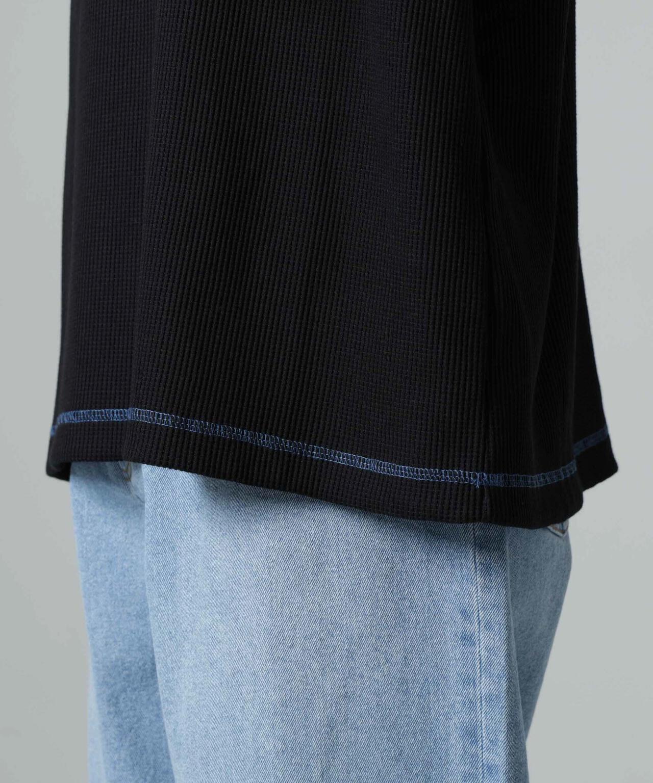 ステッチワッフルTシャツ 長袖