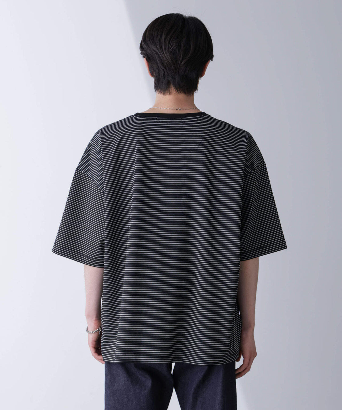 ビッグシルエットボーダーTシャツ 半袖