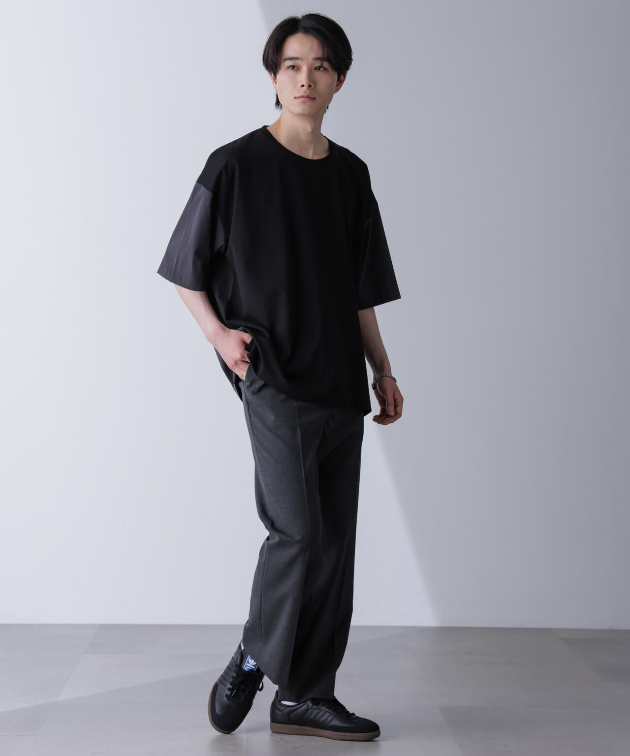 袖切り替えビッグTシャツ 半袖