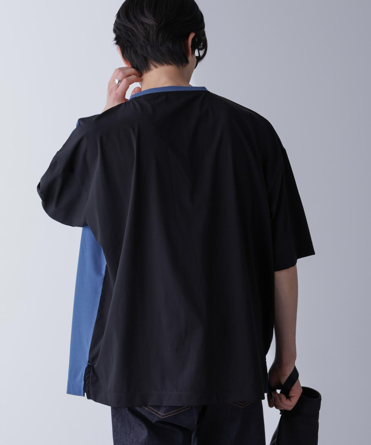 袖切り替えビッグTシャツ 半袖