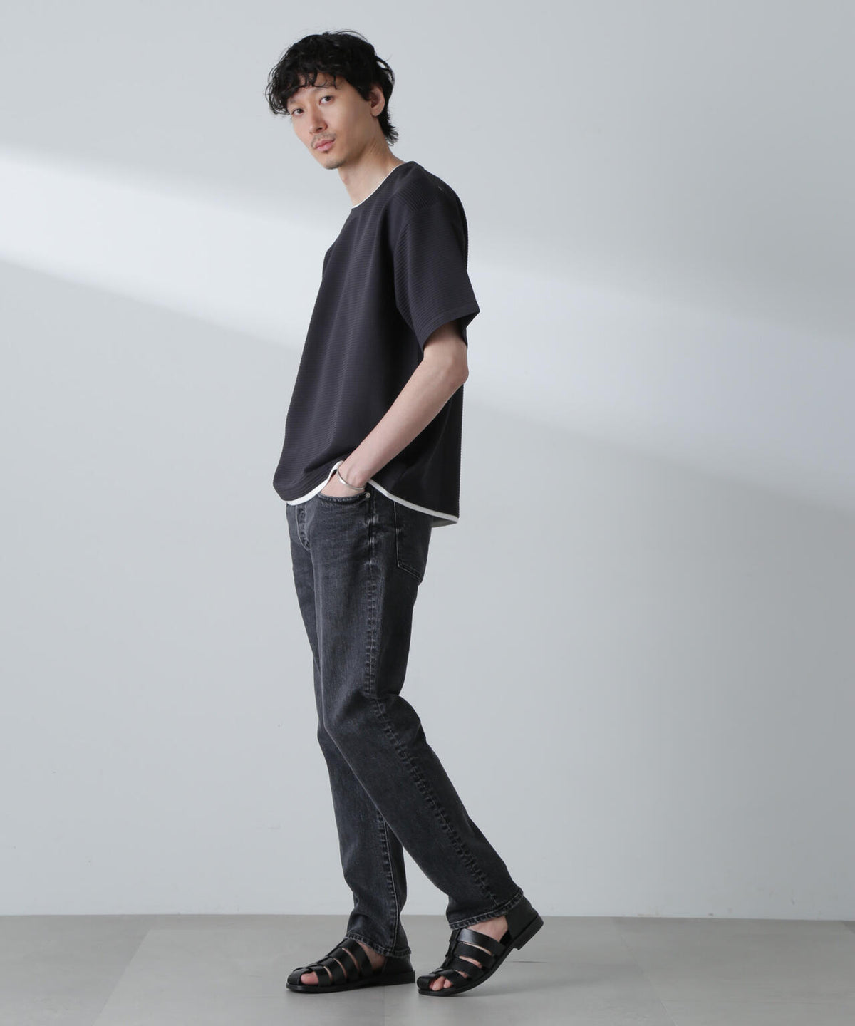 ガーターフェイクレイヤードTシャツ 半袖