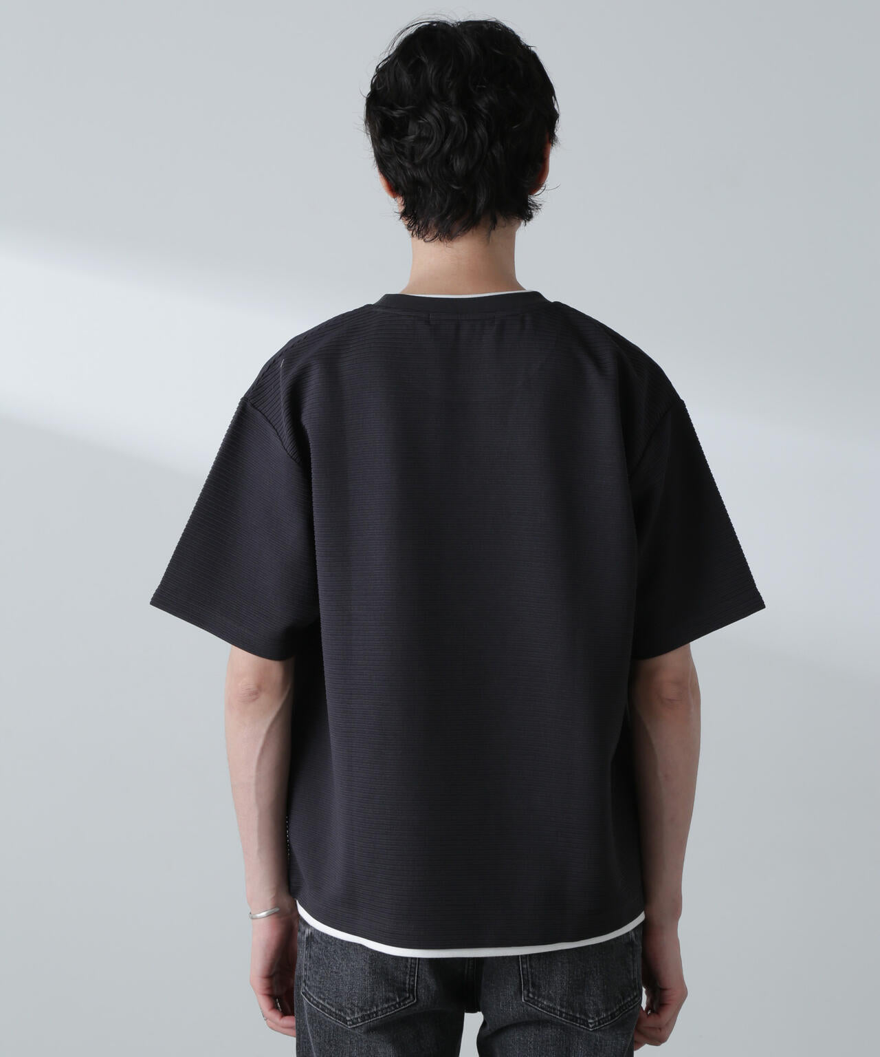 ガーターフェイクレイヤードTシャツ 半袖