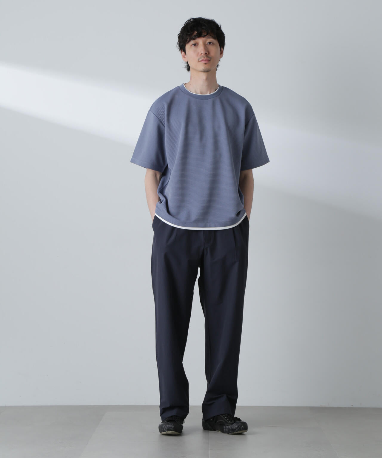 ガーターフェイクレイヤードTシャツ 半袖