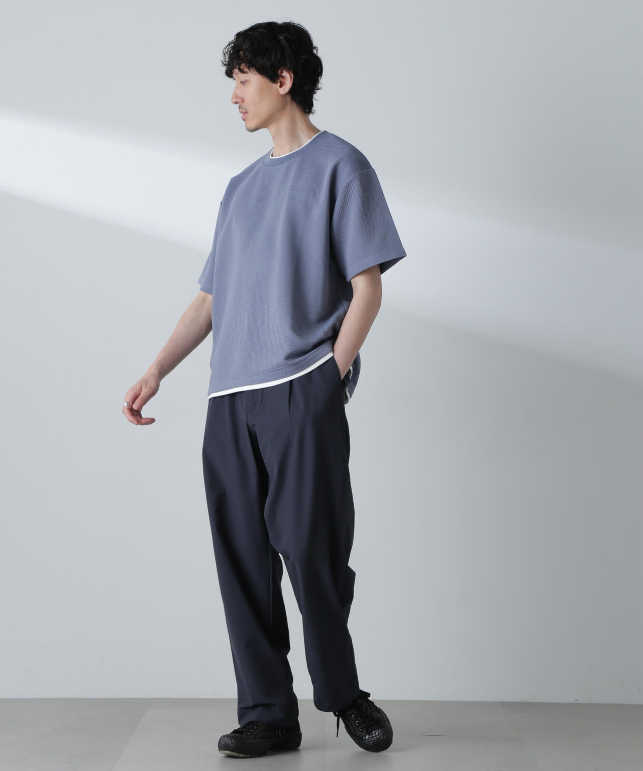 ガーターフェイクレイヤードTシャツ 半袖