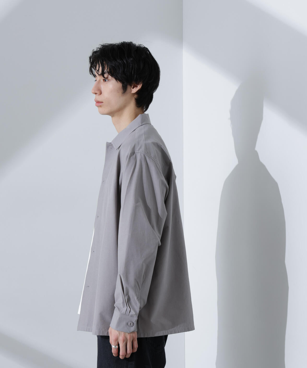 ストレッチワイドシャツブルゾン(セットアップ可)