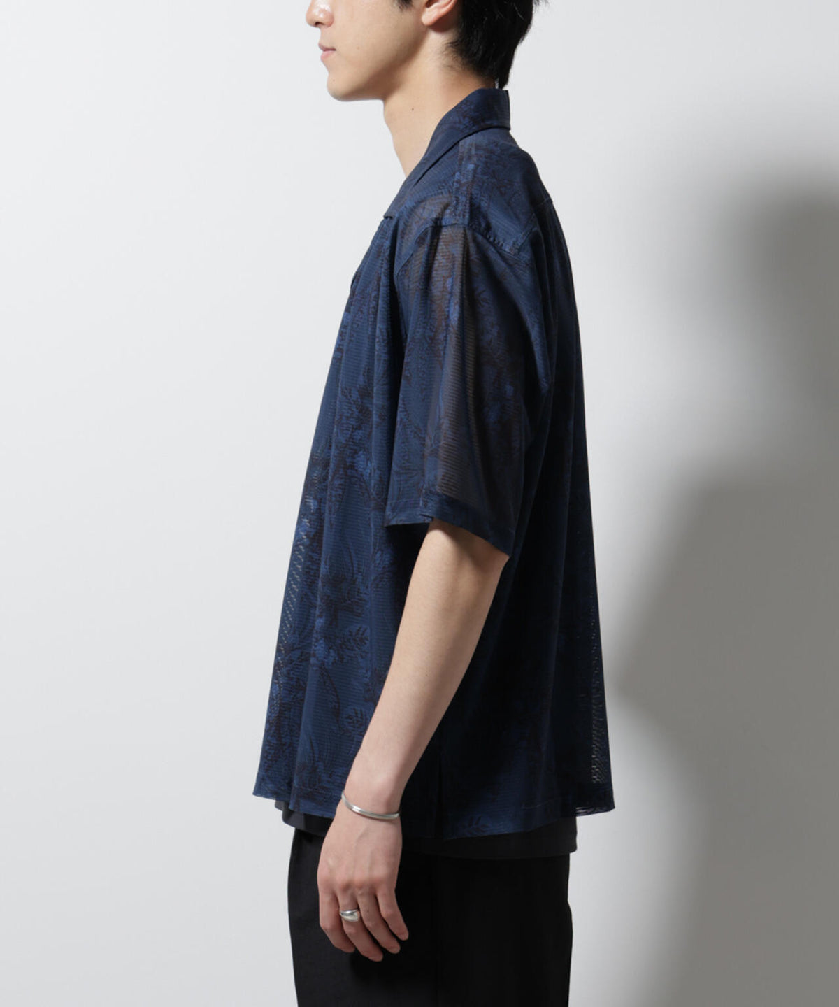 NORMANBROS別注 メッシュプリントシャツ 半袖