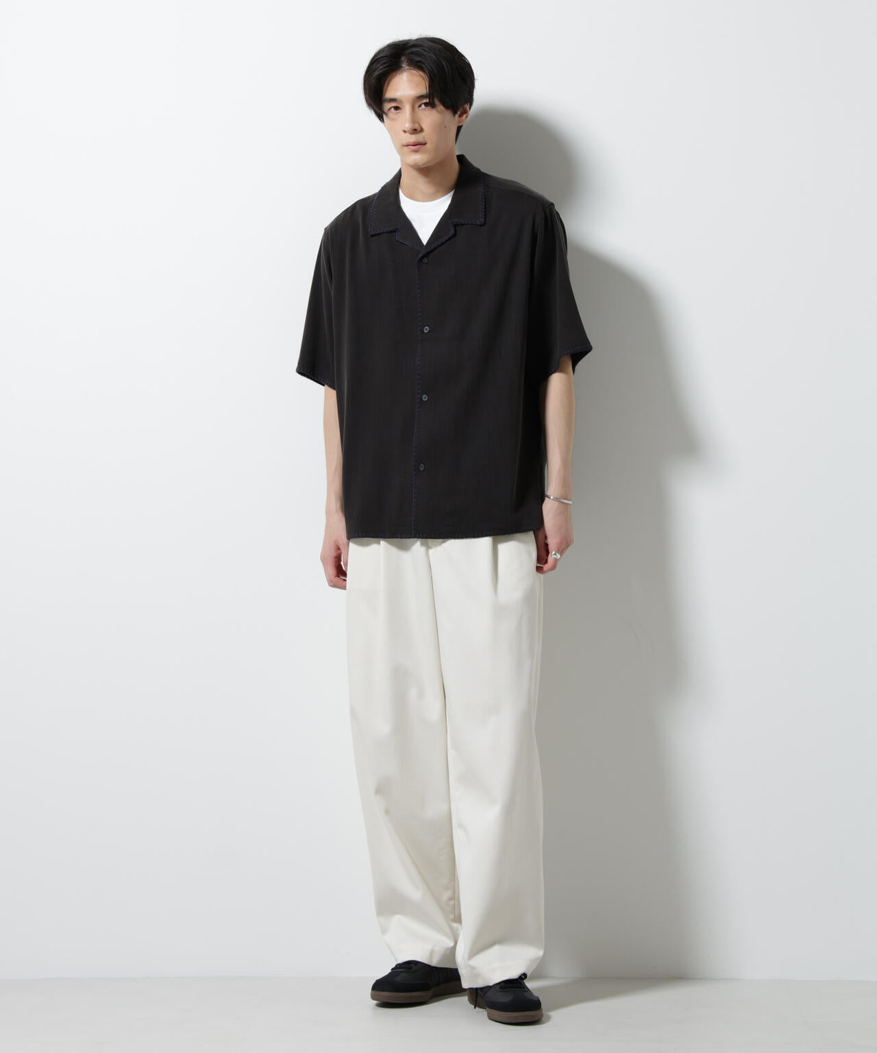 ハンドステッチリラックスシャツ 半袖