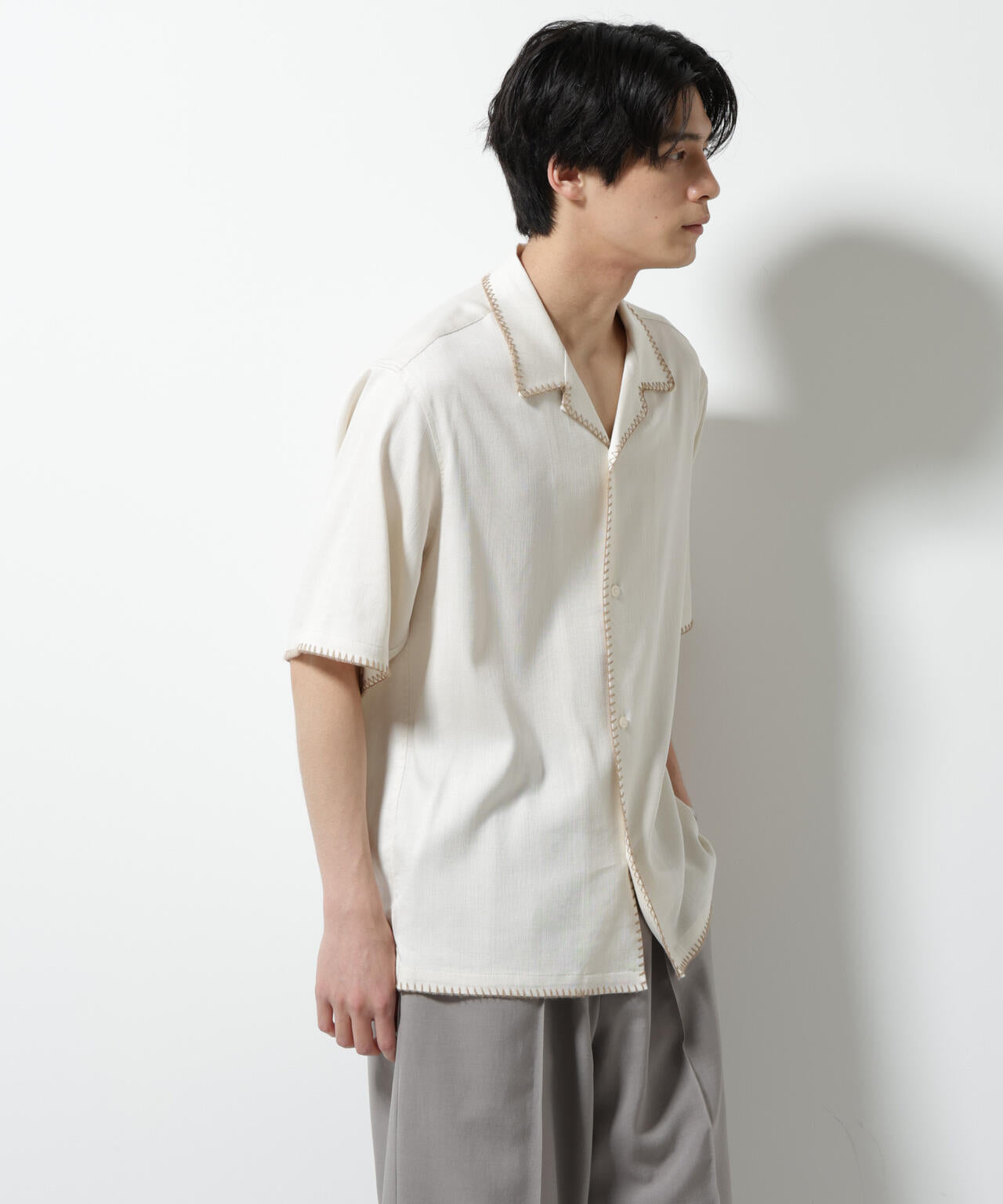 ハンドステッチリラックスシャツ 半袖