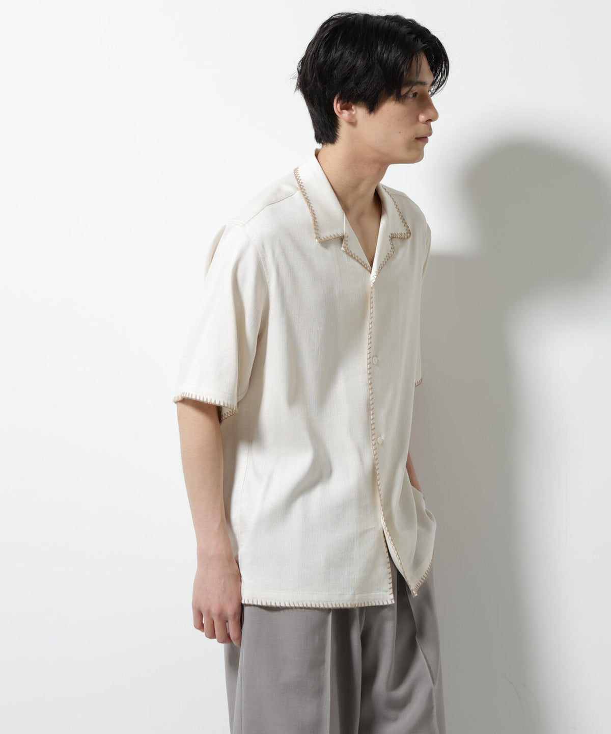 ハンドステッチリラックスシャツ 半袖