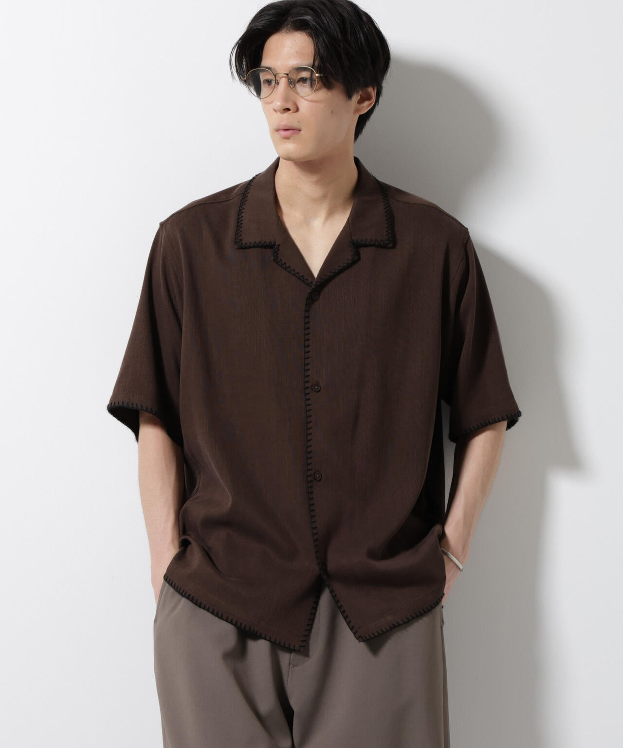 ハンドステッチリラックスシャツ 半袖