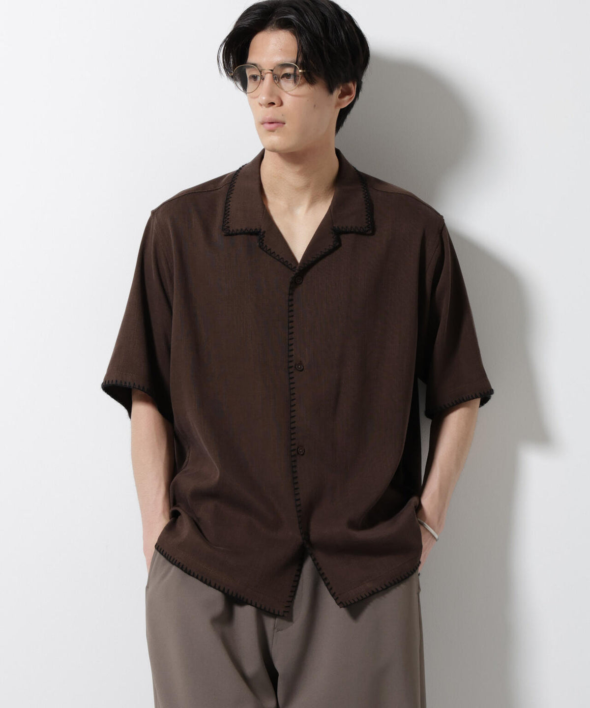 ハンドステッチリラックスシャツ 半袖
