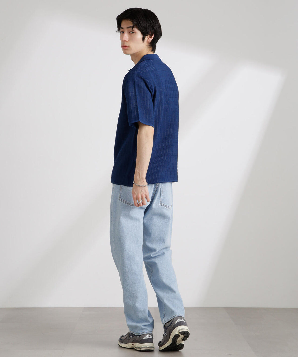 透かし編みスキッパーニット 半袖