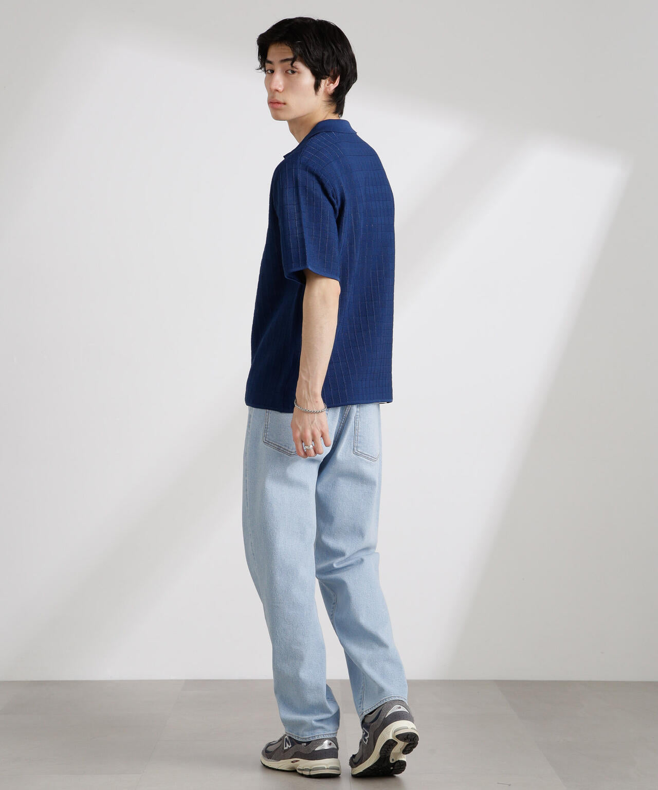 透かし編みスキッパーニット 半袖