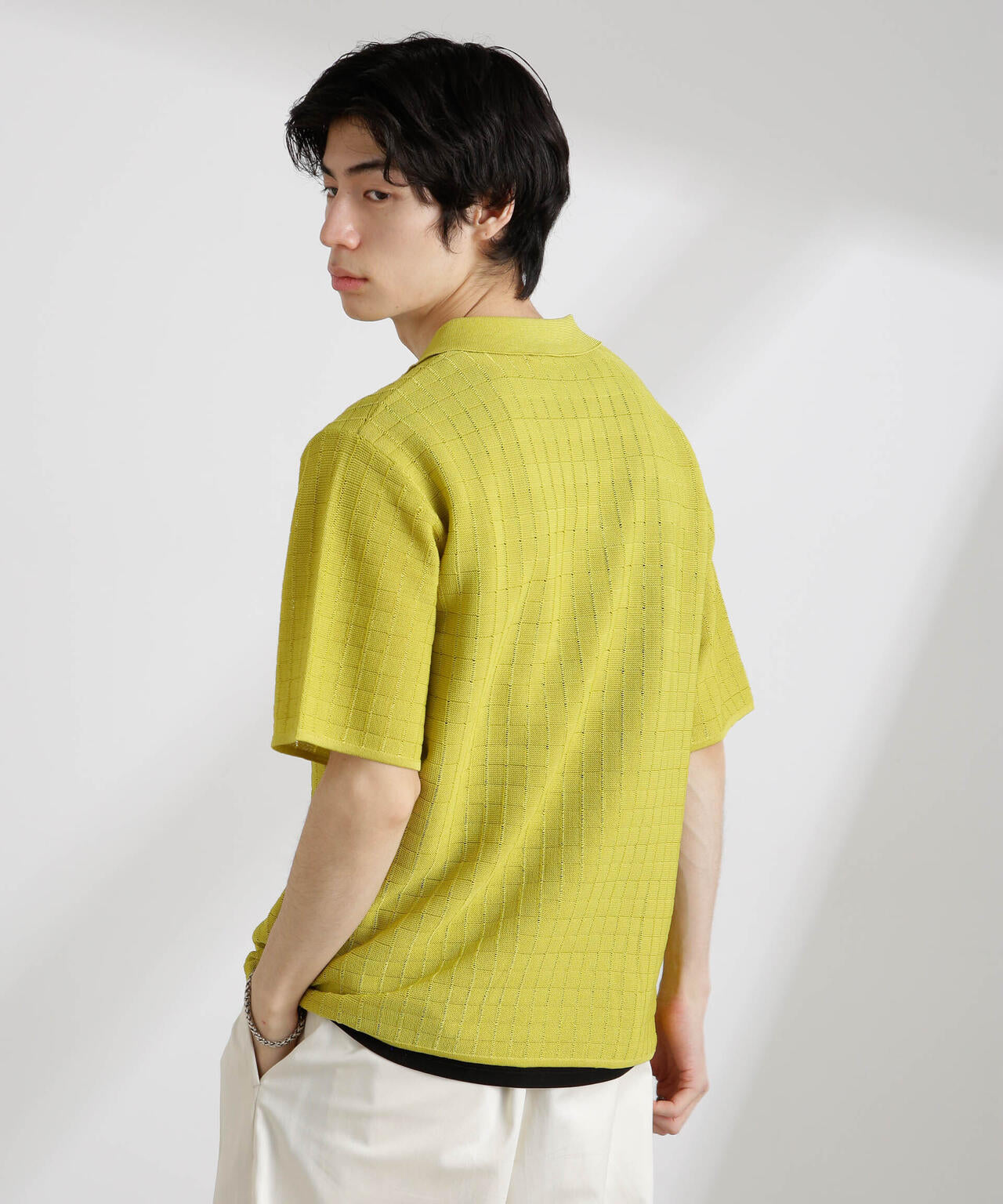 透かし編みスキッパーニット 半袖