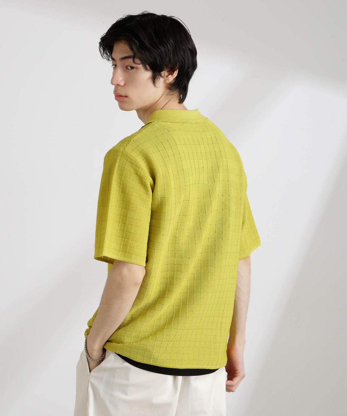 透かし編みスキッパーニット 半袖
