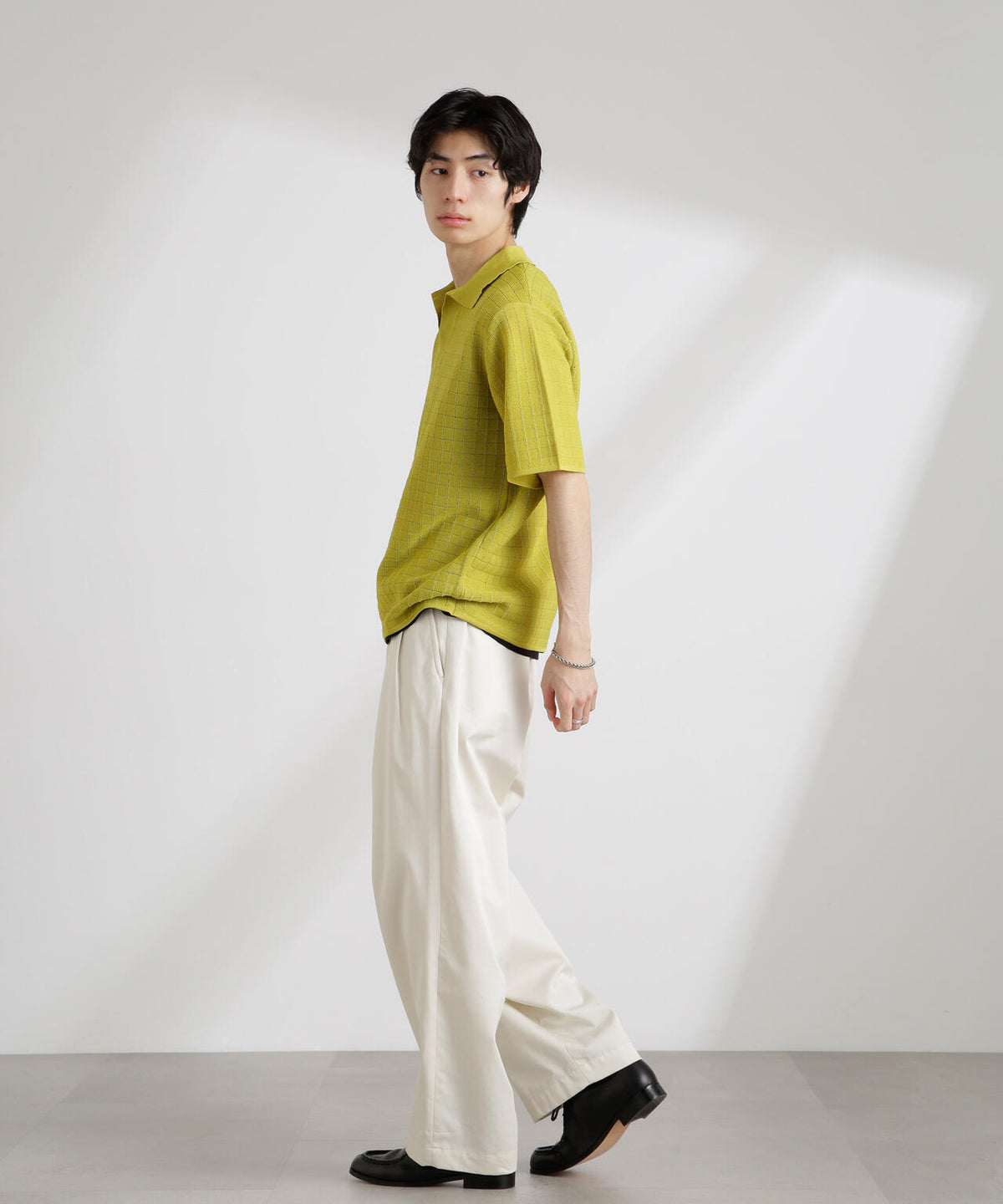 透かし編みスキッパーニット 半袖