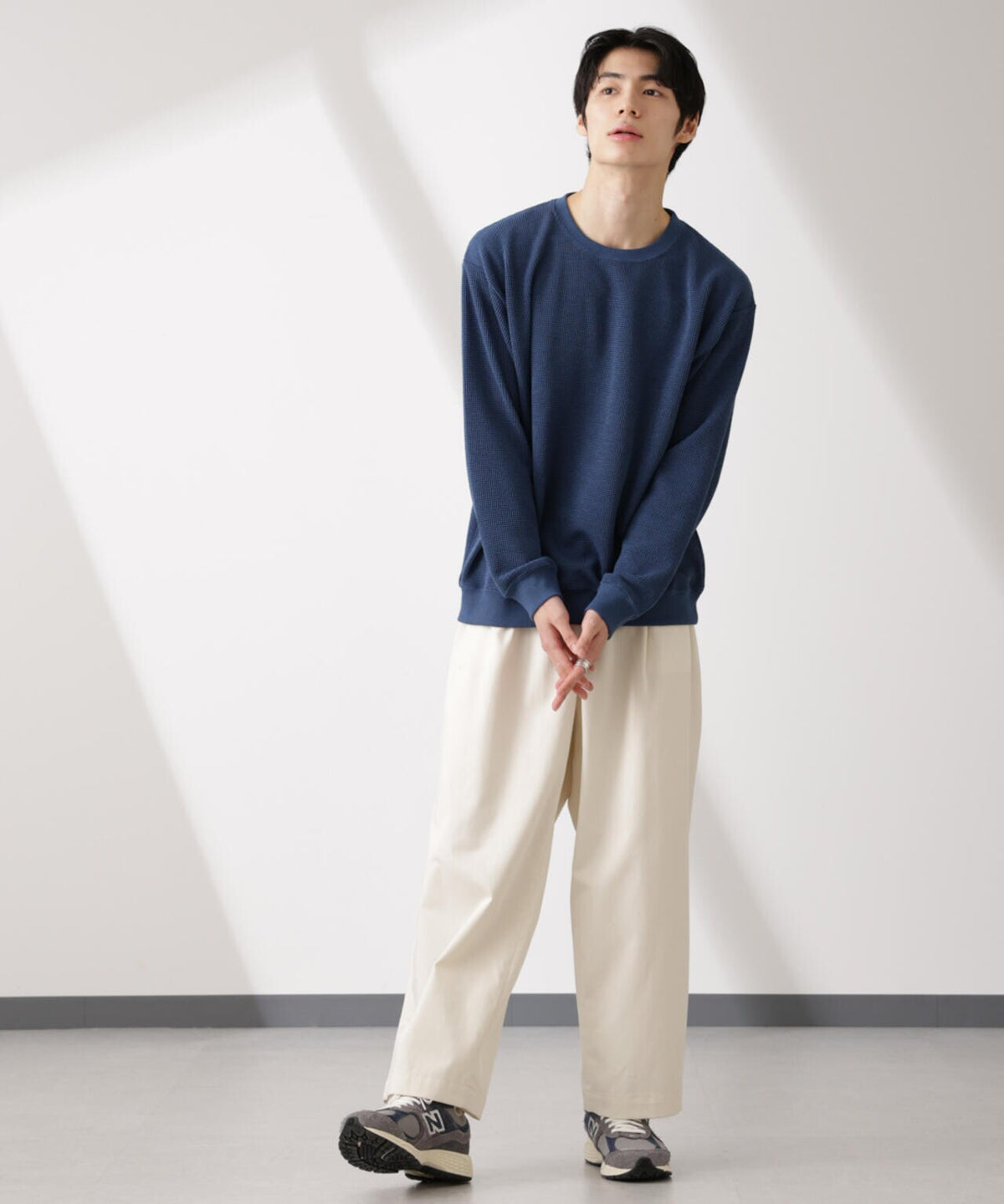テックワッフルクルーネックTシャツ