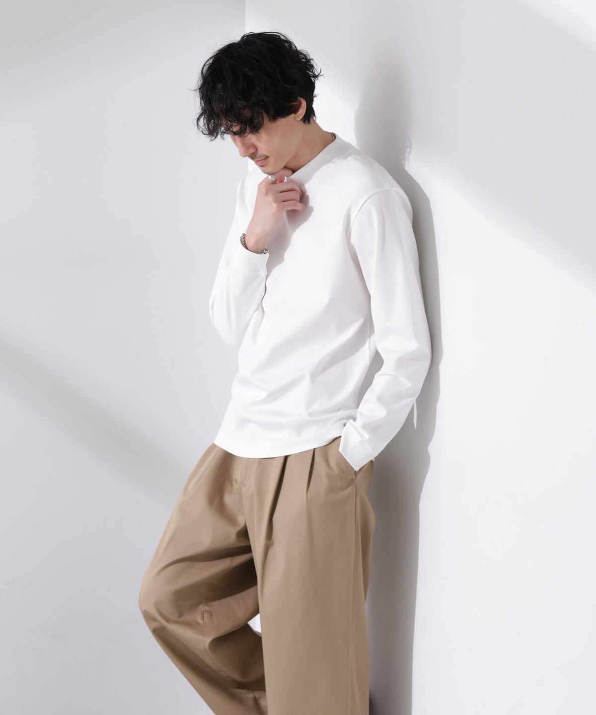 アンチスメルモックネックTシャツ 長袖