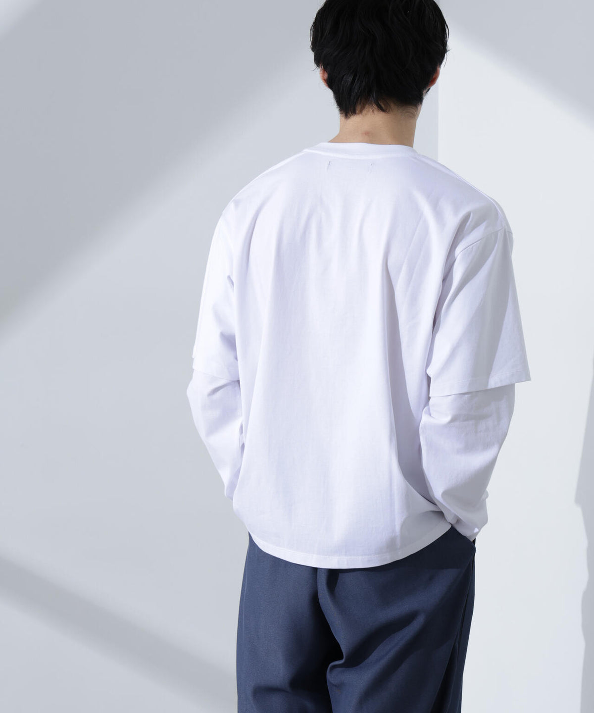 フェイクレイヤードTシャツ 長袖
