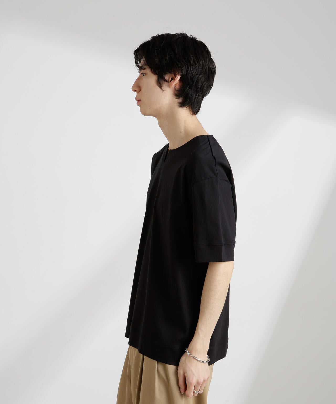 50/-シルケットスムースキーネックTシャツ