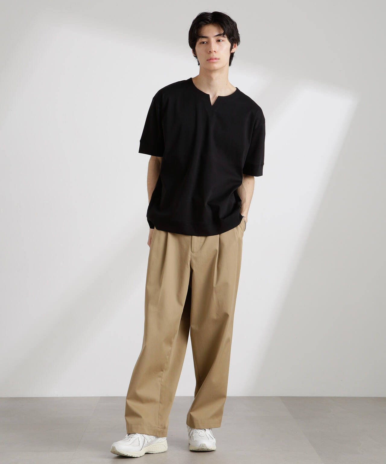 50/-シルケットスムースキーネックTシャツ