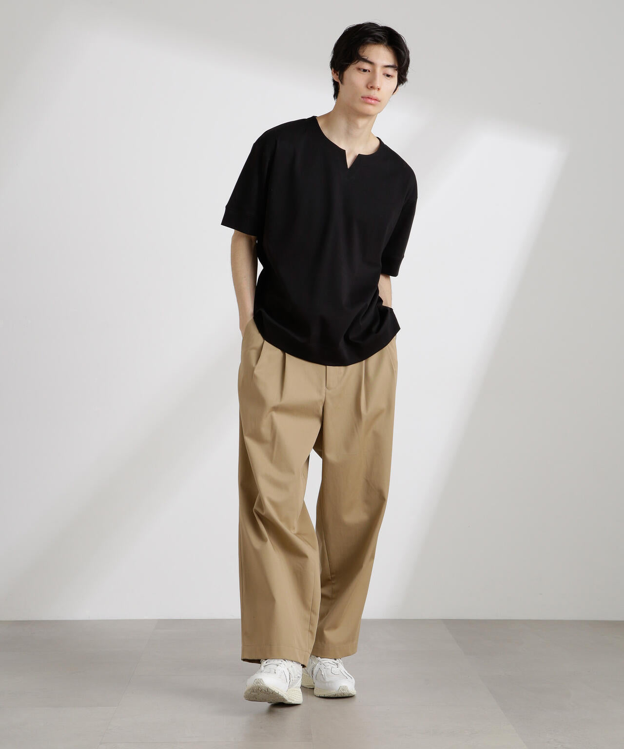 50/-シルケットスムースキーネックTシャツ