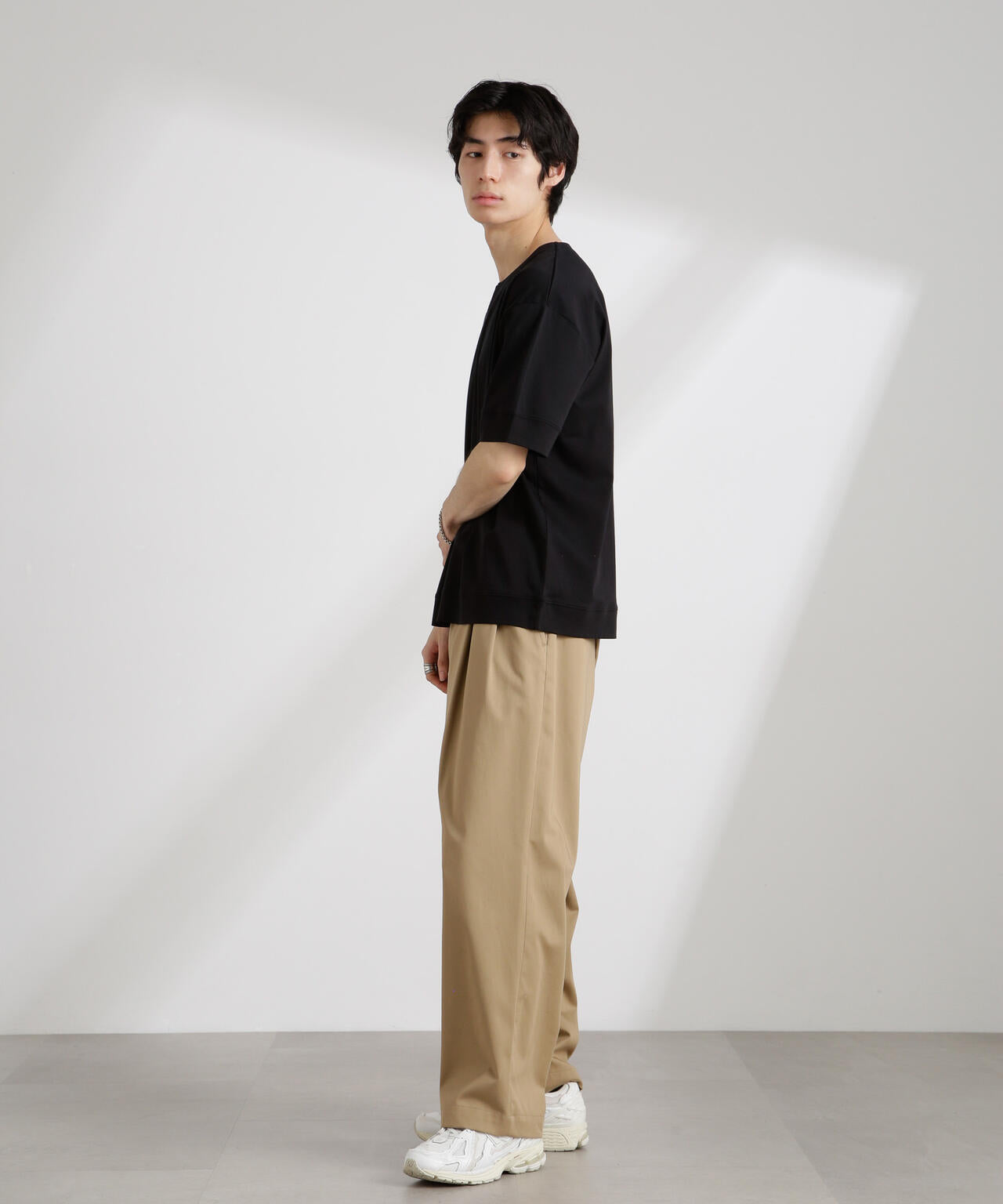 50/-シルケットスムースキーネックTシャツ