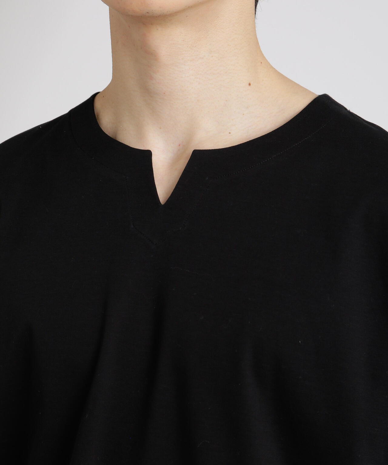 50/-シルケットスムースキーネックTシャツ