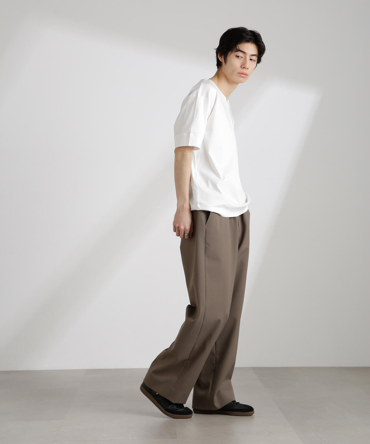 50/-シルケットスムースキーネックTシャツ