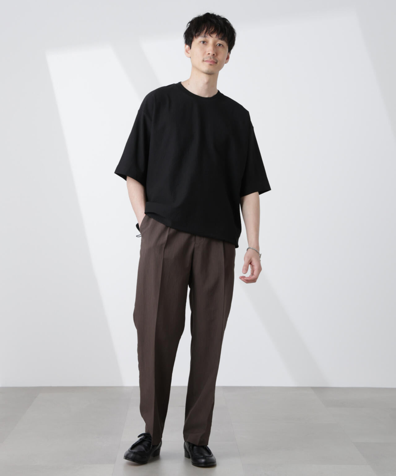シルケットサッカーワイドTシャツ 半袖