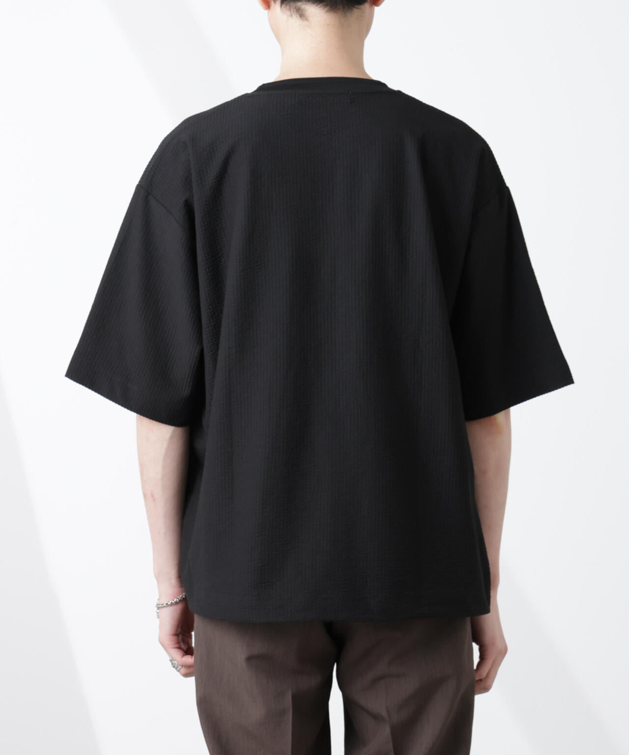 シルケットサッカーワイドTシャツ 半袖