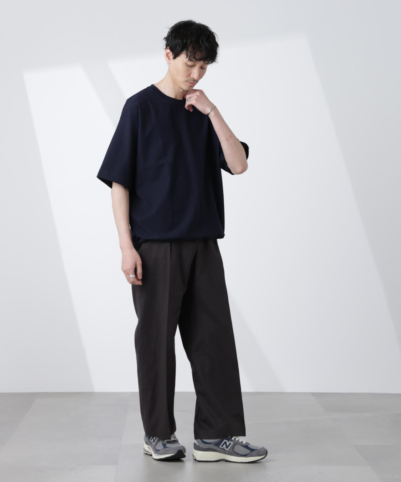 シルケットサッカーワイドTシャツ 半袖