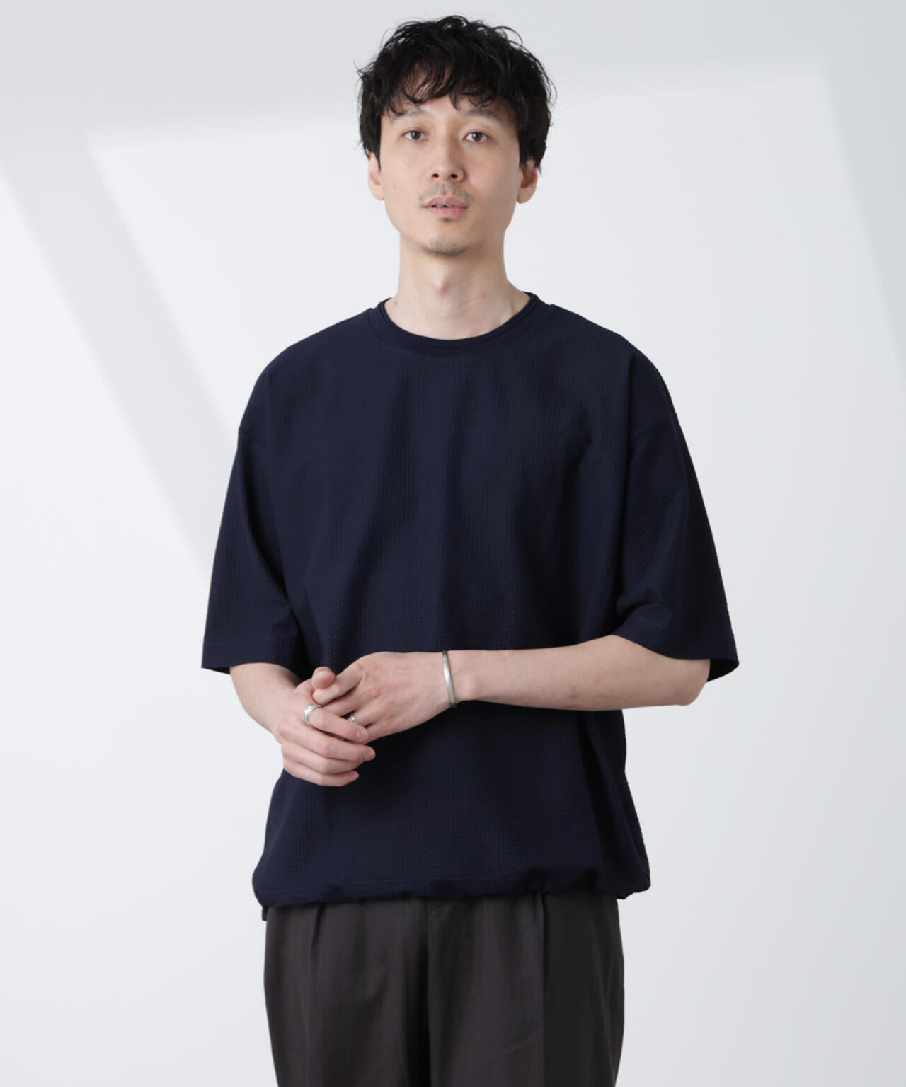 シルケットサッカーワイドTシャツ 半袖