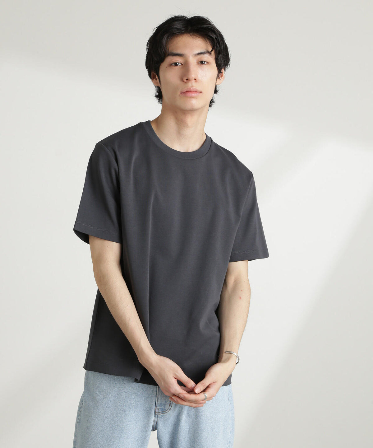 ダブルスムースクルーネックTシャツ 半袖